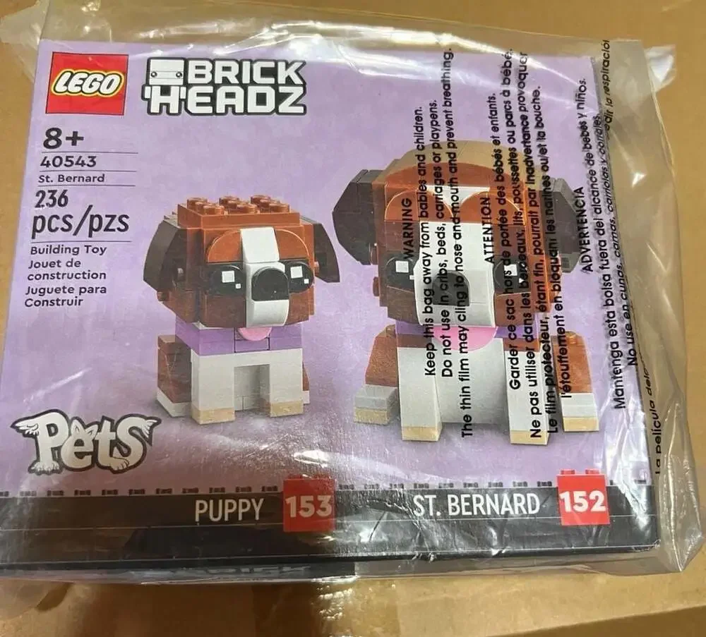LEGO BrickHeadz Pets St. Bernard 40543 Building Toy Set